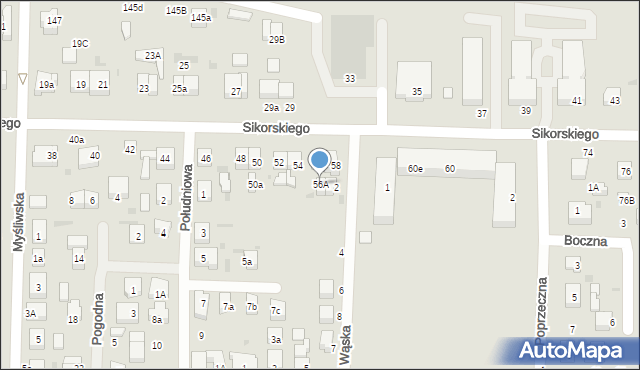 Wejherowo, Sikorskiego Władysława, gen., 56A, mapa Wejherowo