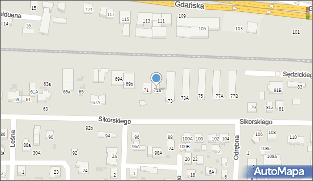Wejherowo, Sikorskiego Władysława, gen., 71a, mapa Wejherowo