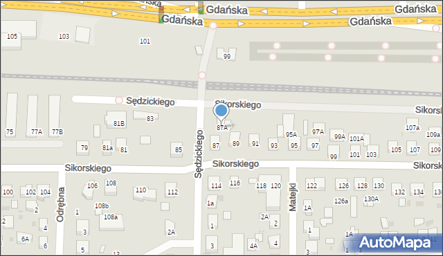 Wejherowo, Sikorskiego Władysława, gen., 87A, mapa Wejherowo
