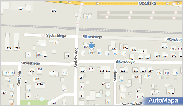 Wejherowo, Sikorskiego Władysława, gen., 89, mapa Wejherowo
