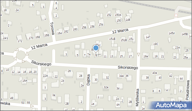 Wejherowo, Sikorskiego Władysława, gen., 9, mapa Wejherowo