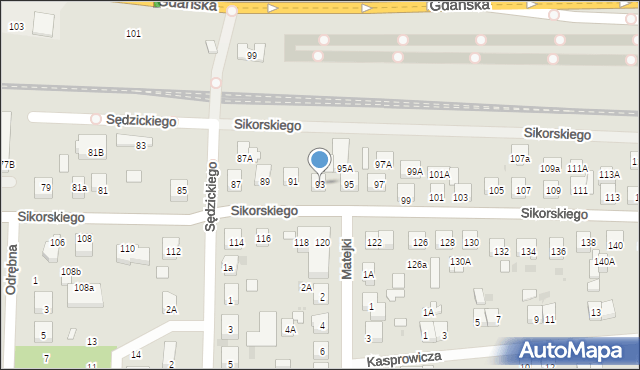 Wejherowo, Sikorskiego Władysława, gen., 93, mapa Wejherowo