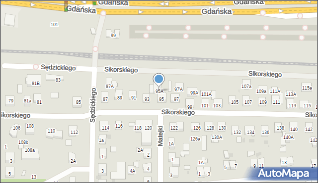 Wejherowo, Sikorskiego Władysława, gen., 95A, mapa Wejherowo