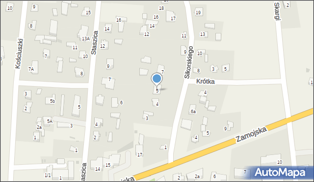 Werbkowice, Sikorskiego Władysława, gen., 5, mapa Werbkowice