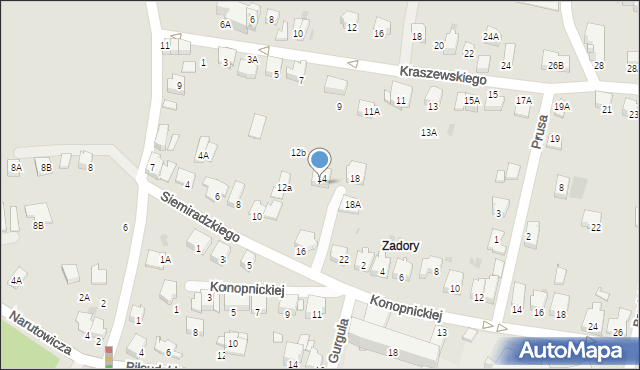 Wieliczka, Siemiradzkiego Henryka, 20, mapa Wieliczka