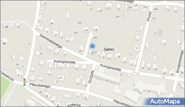 Wieliczka, Siemiradzkiego Henryka, 22, mapa Wieliczka