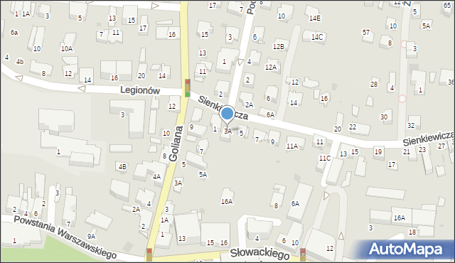 Wieliczka, Sienkiewicza Henryka, 3A, mapa Wieliczka