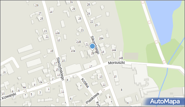 Witnica, Sikorskiego Władysława, gen., 19, mapa Witnica