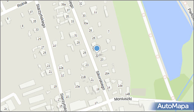 Witnica, Sikorskiego Władysława, gen., 22, mapa Witnica