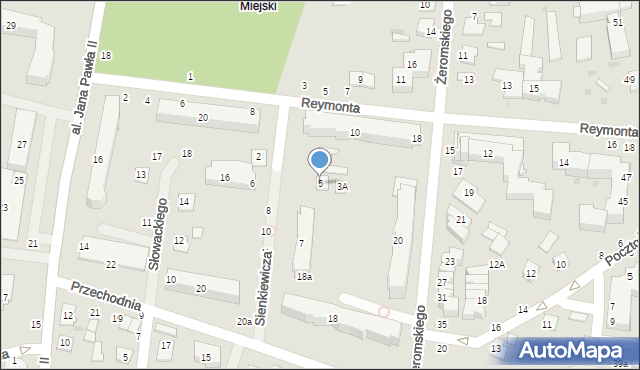 Włodawa, Sienkiewicza Henryka, 5, mapa Włodawa