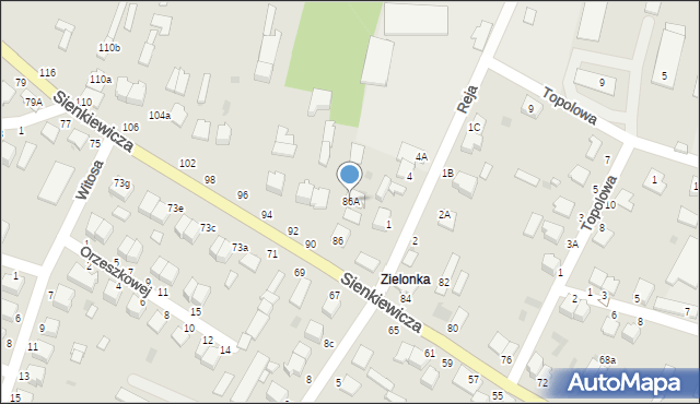 Włoszczowa, Sienkiewicza Henryka, 86A, mapa Włoszczowa