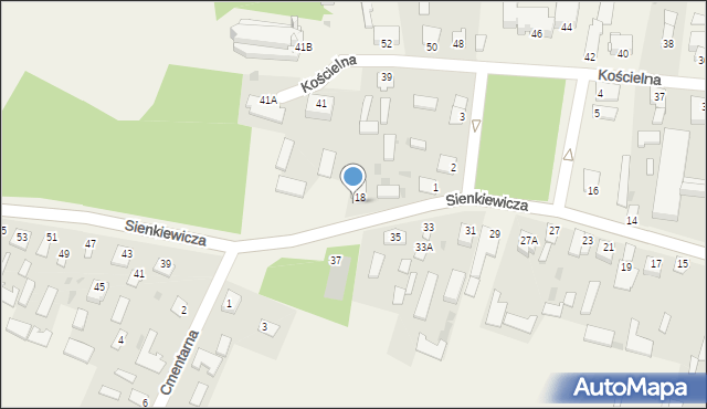 Wojcieszków, Sienkiewicza Henryka, 18, mapa Wojcieszków
