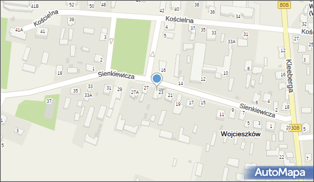 Wojcieszków, Sienkiewicza Henryka, 25, mapa Wojcieszków