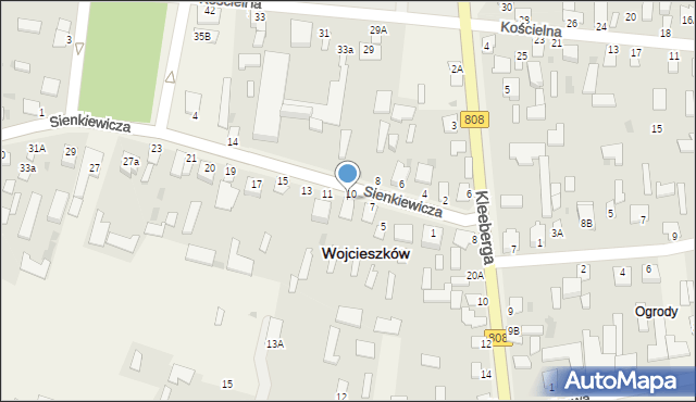 Wojcieszków, Sienkiewicza Henryka, 9, mapa Wojcieszków