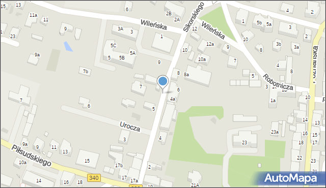 Wołów, Sikorskiego Władysława, gen., 18, mapa Wołów