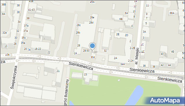 Wrocław, Sienkiewicza Henryka, 30c, mapa Wrocławia