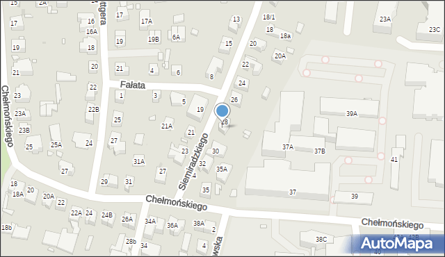 Wrocław, Siemiradzkiego Henryka, 28A, mapa Wrocławia