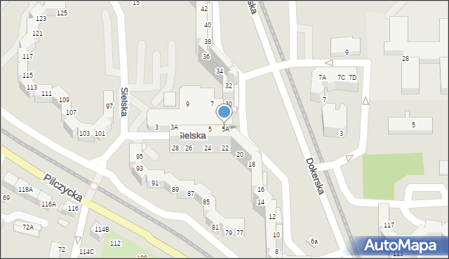 Wrocław, Sielska, 5A, mapa Wrocławia