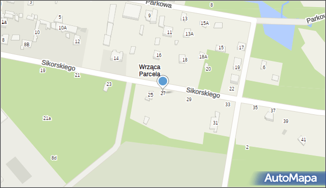 Wrząca, Sikorskiego Władysława, gen., 27, mapa Wrząca