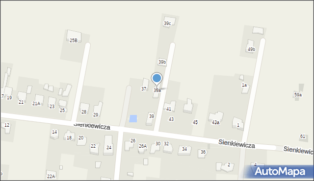 Wymysłów, Sienkiewicza Henryka, 39a, mapa Wymysłów