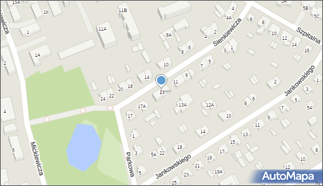 Wysokie Mazowieckie, Sienkiewicza Henryka, 13, mapa Wysokie Mazowieckie