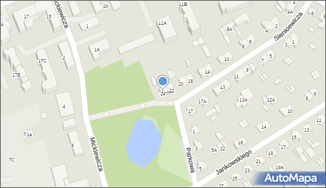 Wysokie Mazowieckie, Sienkiewicza Henryka, 24, mapa Wysokie Mazowieckie