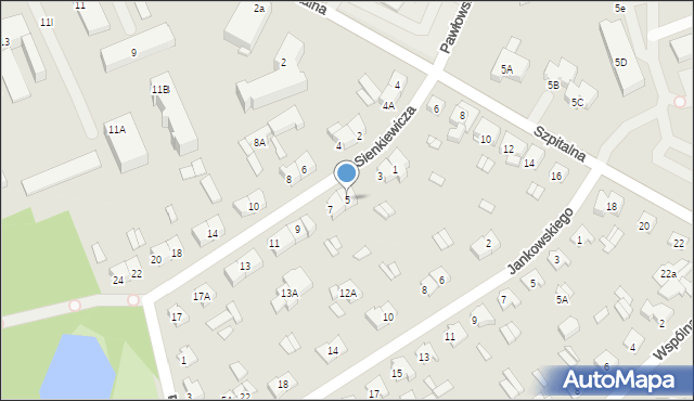 Wysokie Mazowieckie, Sienkiewicza Henryka, 5, mapa Wysokie Mazowieckie