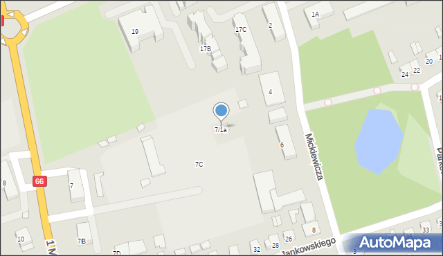 Wysokie Mazowieckie, Sienkiewicza Henryka, 7/1A, mapa Wysokie Mazowieckie