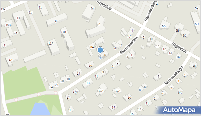 Wysokie Mazowieckie, Sienkiewicza Henryka, 8, mapa Wysokie Mazowieckie