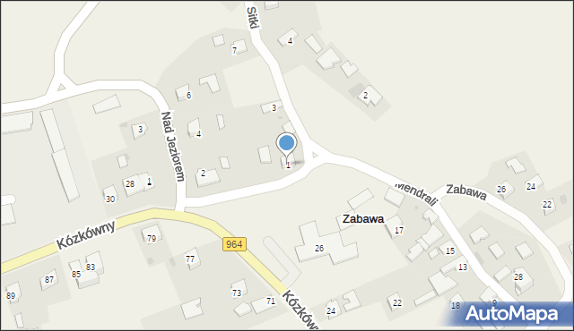 Zabawa, Sitki Franciszka, ks., 1, mapa Zabawa