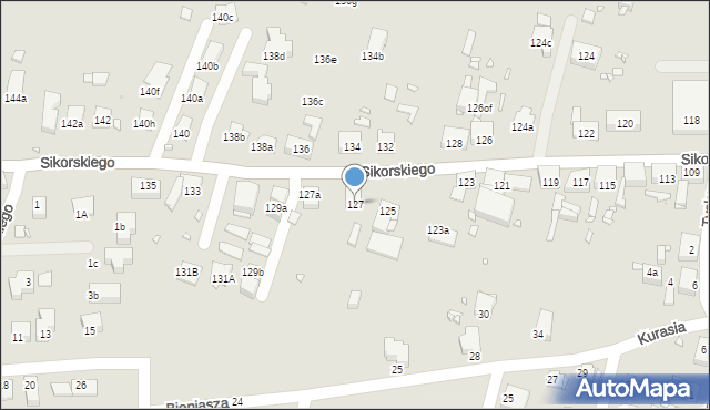 Zabrze, Sikorskiego Władysława, gen., 127, mapa Zabrza