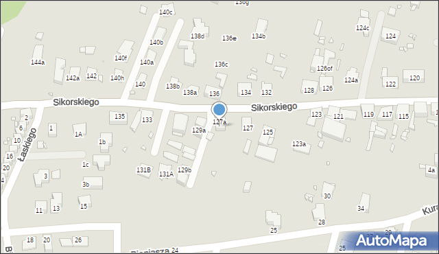 Zabrze, Sikorskiego Władysława, gen., 129, mapa Zabrza