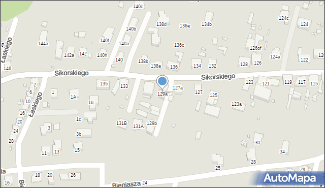 Zabrze, Sikorskiego Władysława, gen., 129a, mapa Zabrza