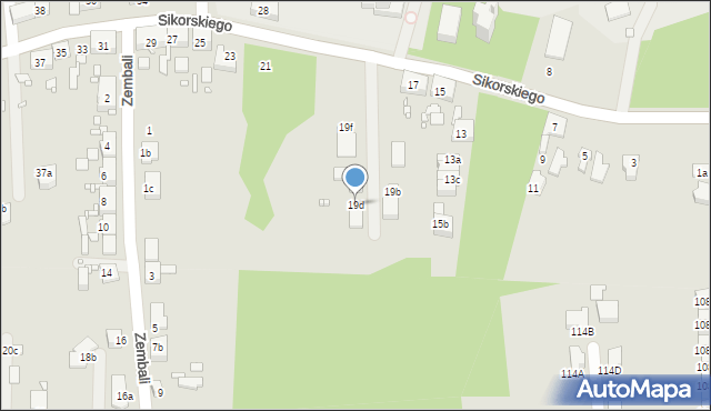 Zabrze, Sikorskiego Władysława, gen., 19d, mapa Zabrza