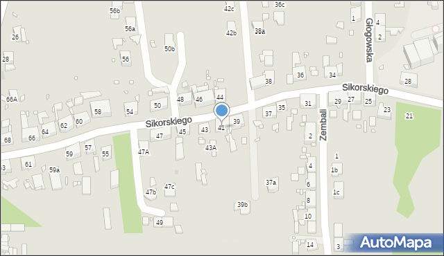 Zabrze, Sikorskiego Władysława, gen., 41, mapa Zabrza