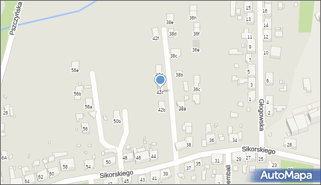 Zabrze, Sikorskiego Władysława, gen., 42c, mapa Zabrza