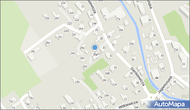 Zakopane, Sienkiewicza Henryka, 30a, mapa Zakopanego
