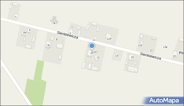 Zakrzówek, Sienkiewicza Henryka, 10, mapa Zakrzówek