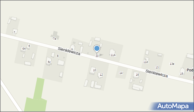 Zakrzówek, Sienkiewicza Henryka, 11, mapa Zakrzówek