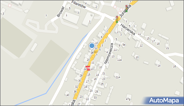 Zawiercie, Siewierska, 16, mapa Zawiercie