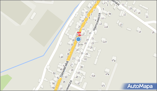 Zawiercie, Siewierska, 17, mapa Zawiercie