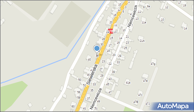 Zawiercie, Siewierska, 36, mapa Zawiercie