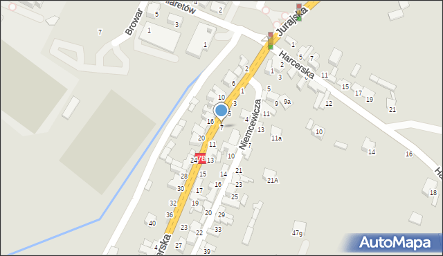 Zawiercie, Siewierska, 7, mapa Zawiercie