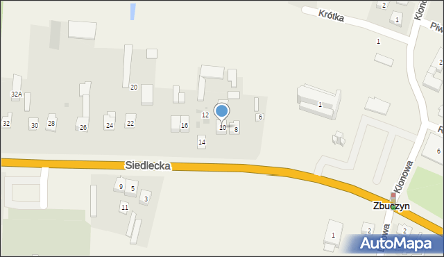 Zbuczyn, Siedlecka, 10, mapa Zbuczyn