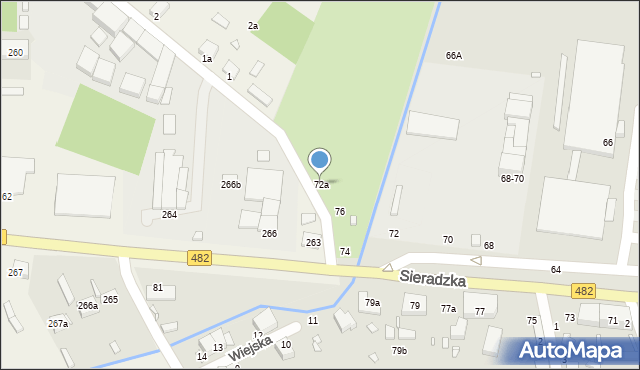 Zduńska Wola, Sieradzka, 72a, mapa Zduńska Wola