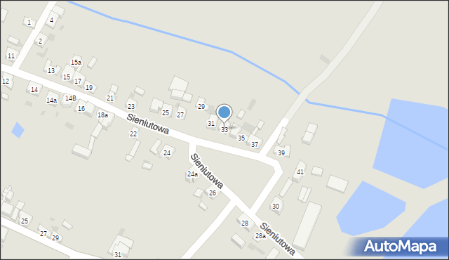 Zduny, Sieniutowa, 33, mapa Zduny