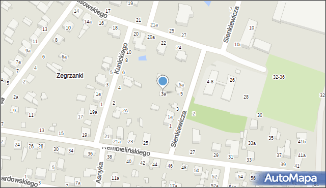 Zgierz, Sienkiewicza Henryka, 3a, mapa Zgierz