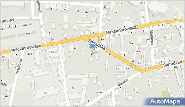 Zgierz, Sieradzka, 19, mapa Zgierz