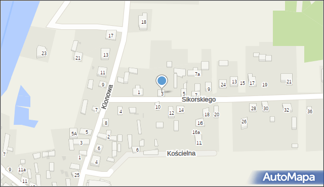 Złoty Potok, Sikorskiego Władysława, gen., 3, mapa Złoty Potok