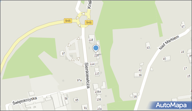 Żywiec, Sienkiewicza Henryka, 116, mapa Żywiec